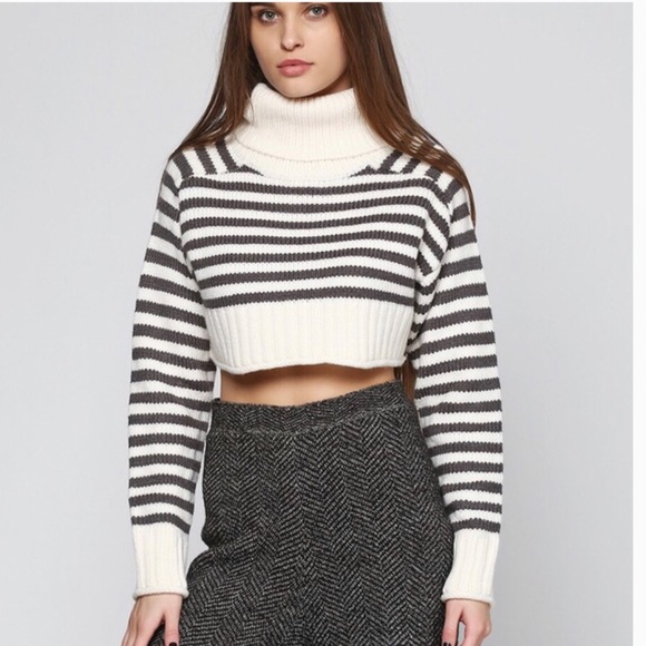 Zara Sweaters - ZARA Gorgeous Crop Striped Chunky Knit Sweater S